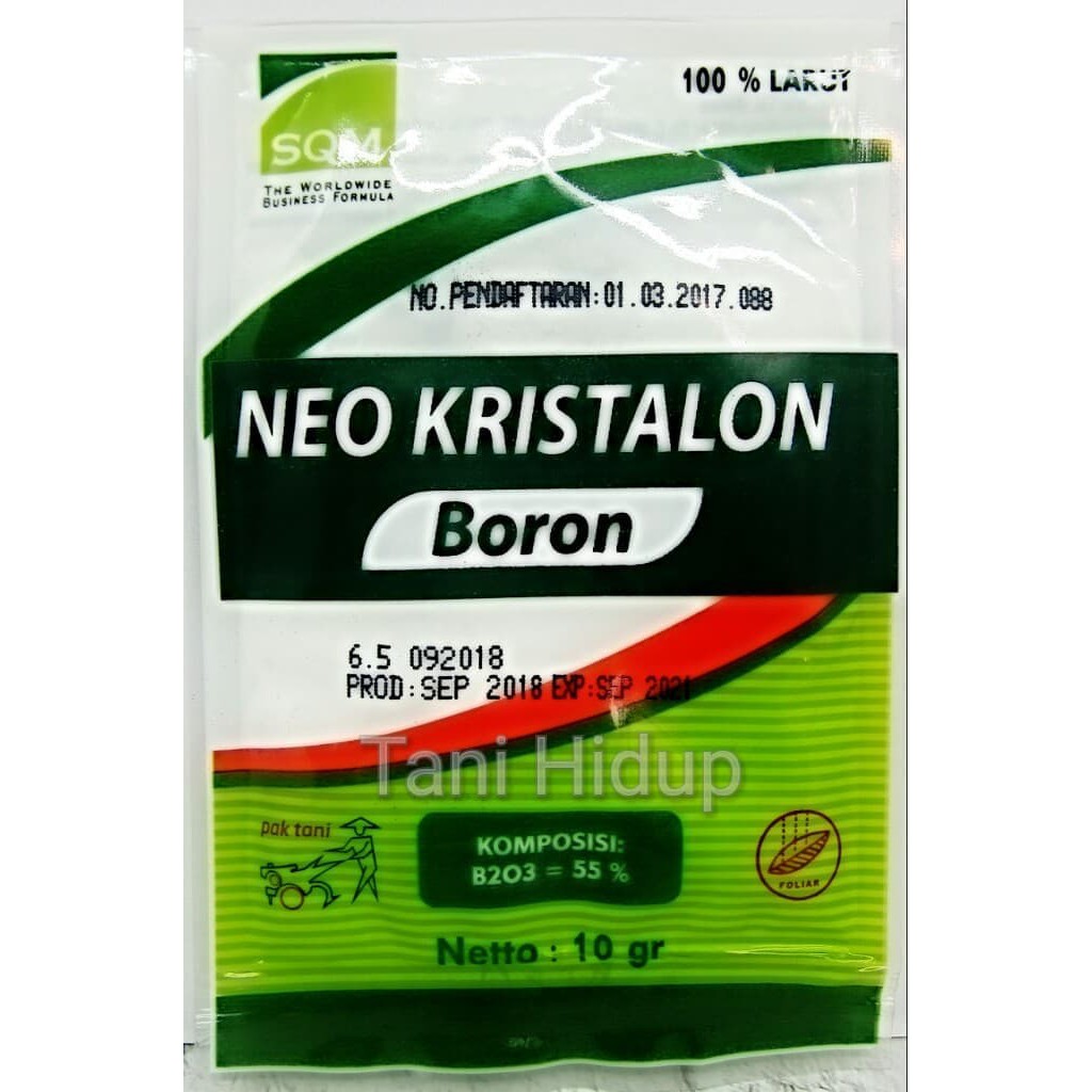 Jual Pupuk Neo Kristalon Boron Pak Tani 10 Gr Shopee Indonesia 0274