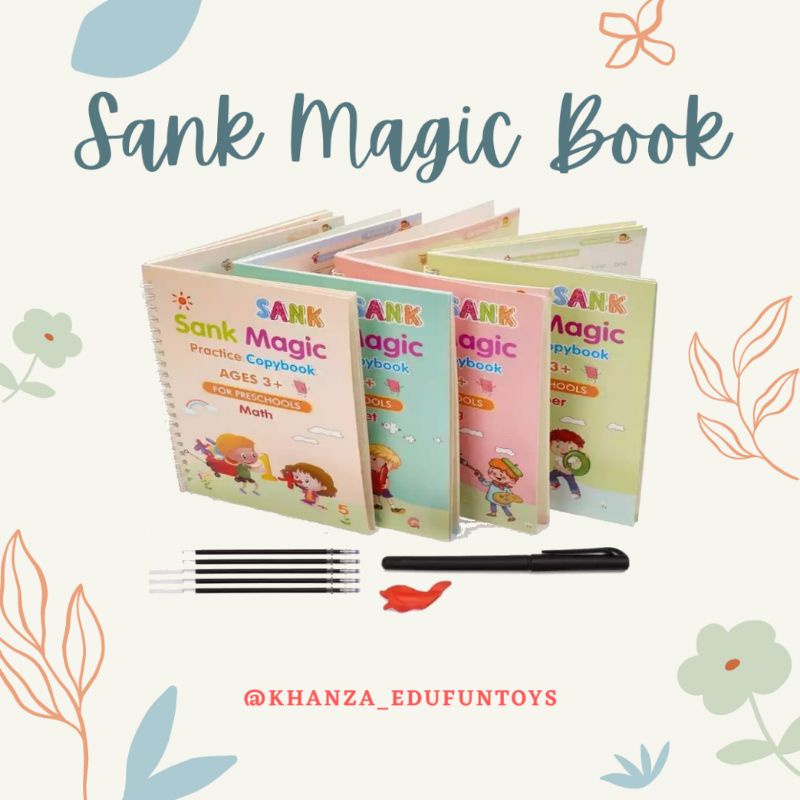 Jual Sank Magic Practice Copybook (English Version) 1 set 4 buku + pen ...