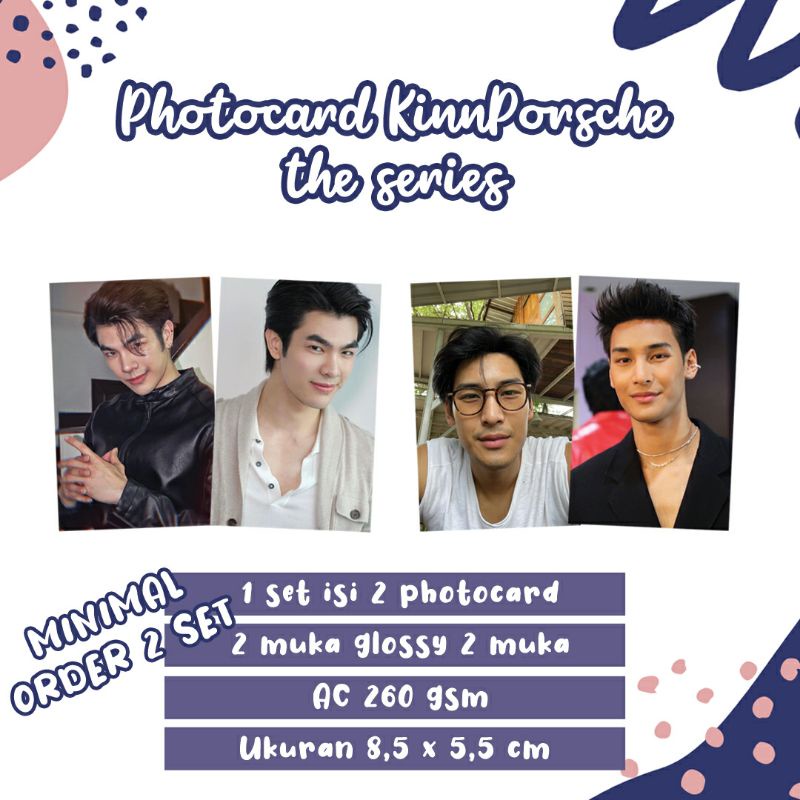 Jual (isi 2 pc) Photocard kinnporsche thai actor apo mile
