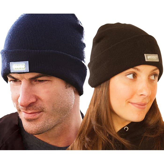 Jual Topi Kupluk Lampu LED Senter Cahaya LED Flashlight Winter Beanie ...