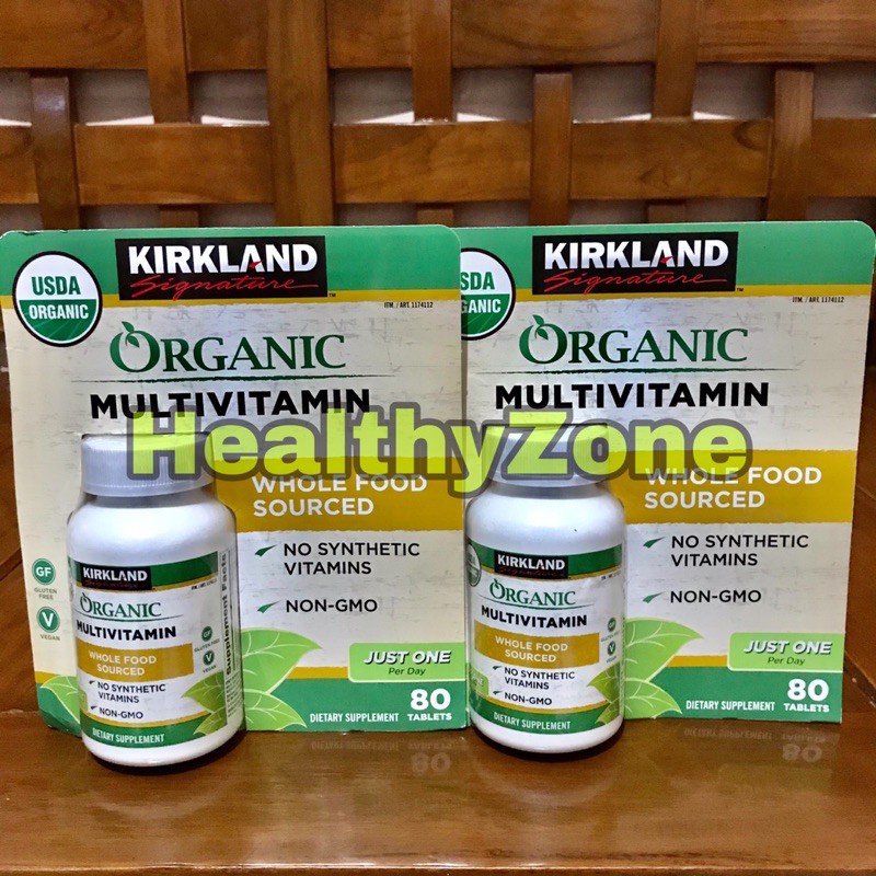 Jual Kirkland Signature Organic Multivitamin (isi 80 tablet) Shopee