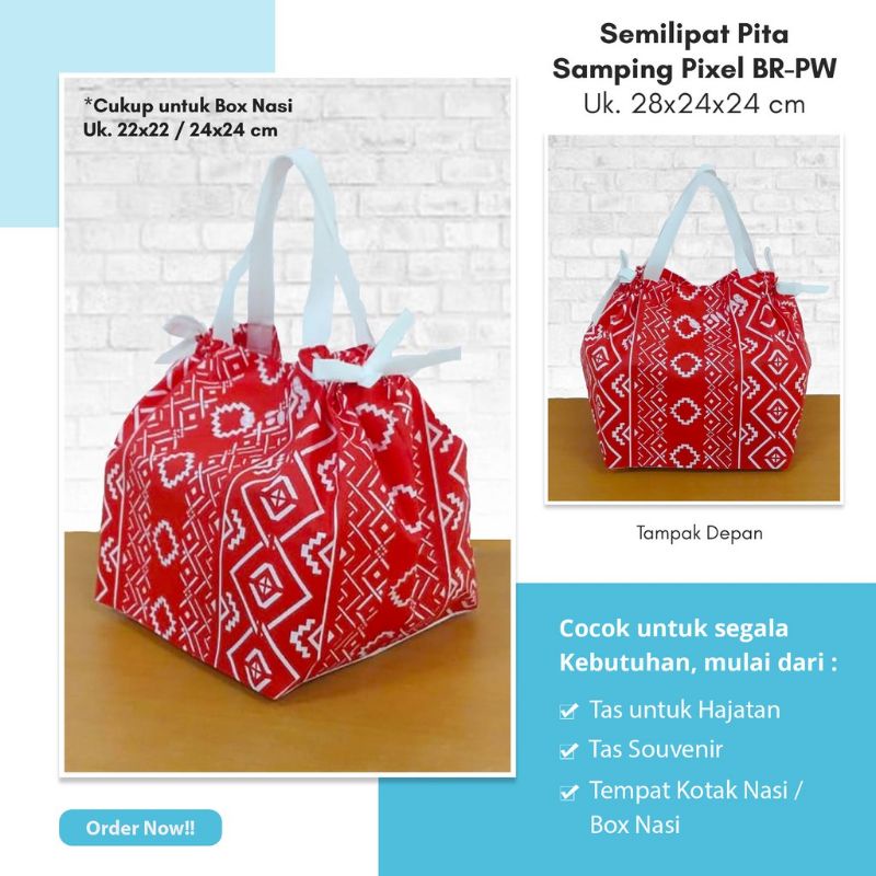 Jual Ryagako Goodie Bag Tas Spunbond Serut Kotak Nasi 24x24 22x22 20x20