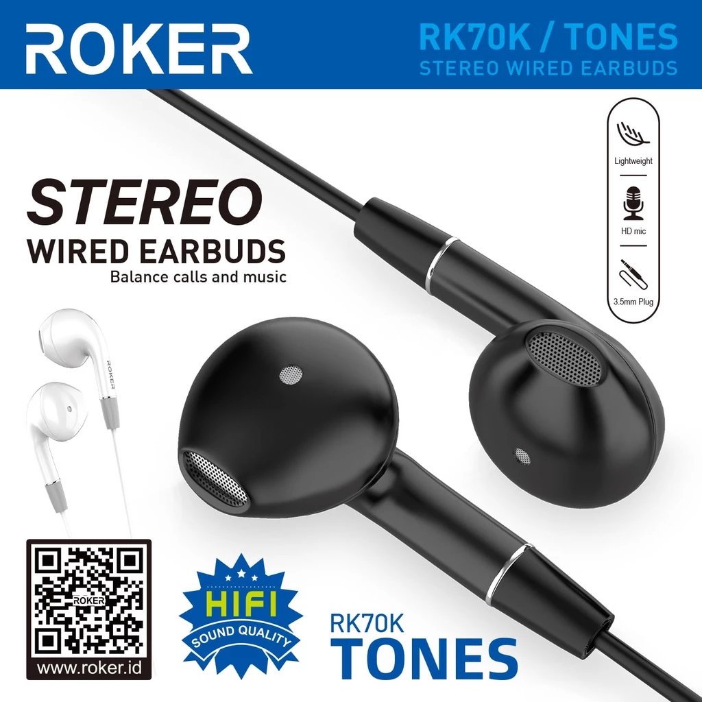 Handsfree / Earphone / Headset Roker TONES Rk70K