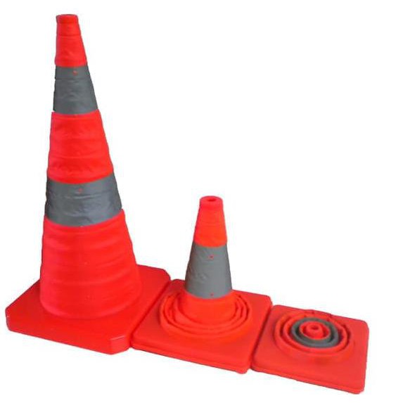Jual TRAFFIC CONE LIPAT LAMPU MURAH SAFETY K3 RAMBU | Shopee Indonesia