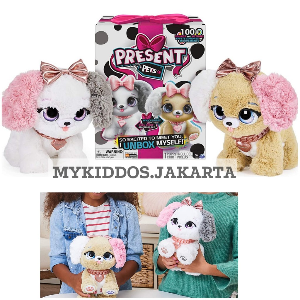  Present Pets, Fancy Puppy Interactive Surprise Plush