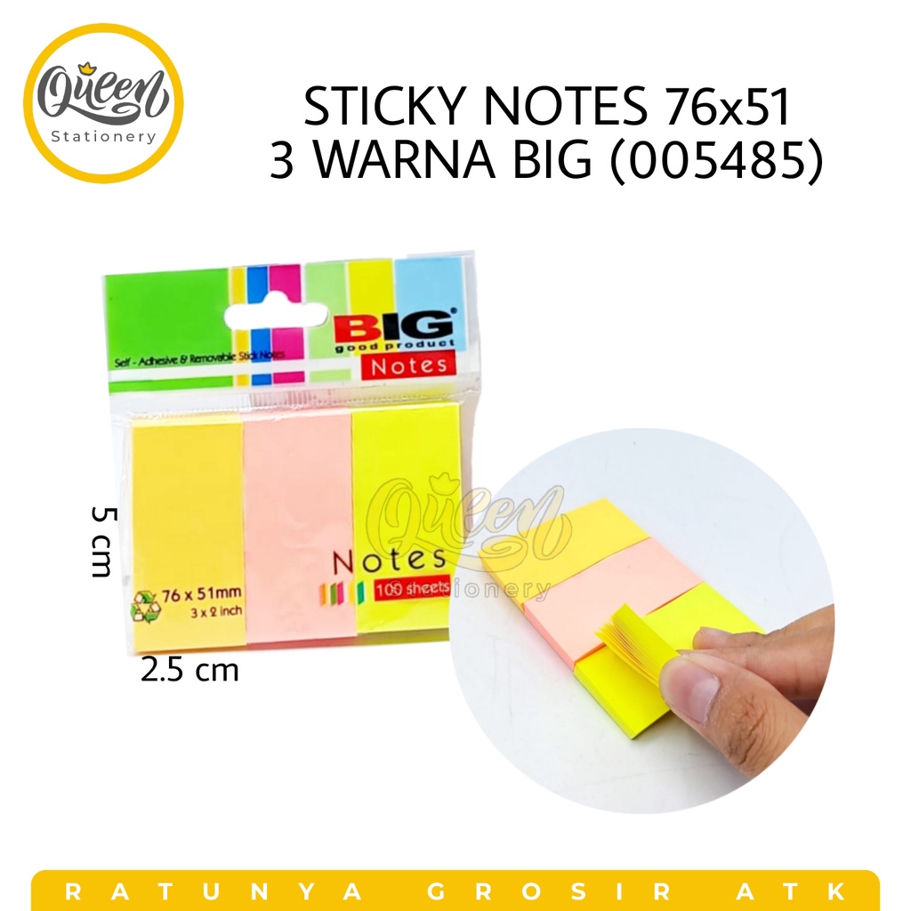 Jual 1 PAD STICKY NOTES 76X51 BIG / MEMO KECIL / STICK NOTE ...