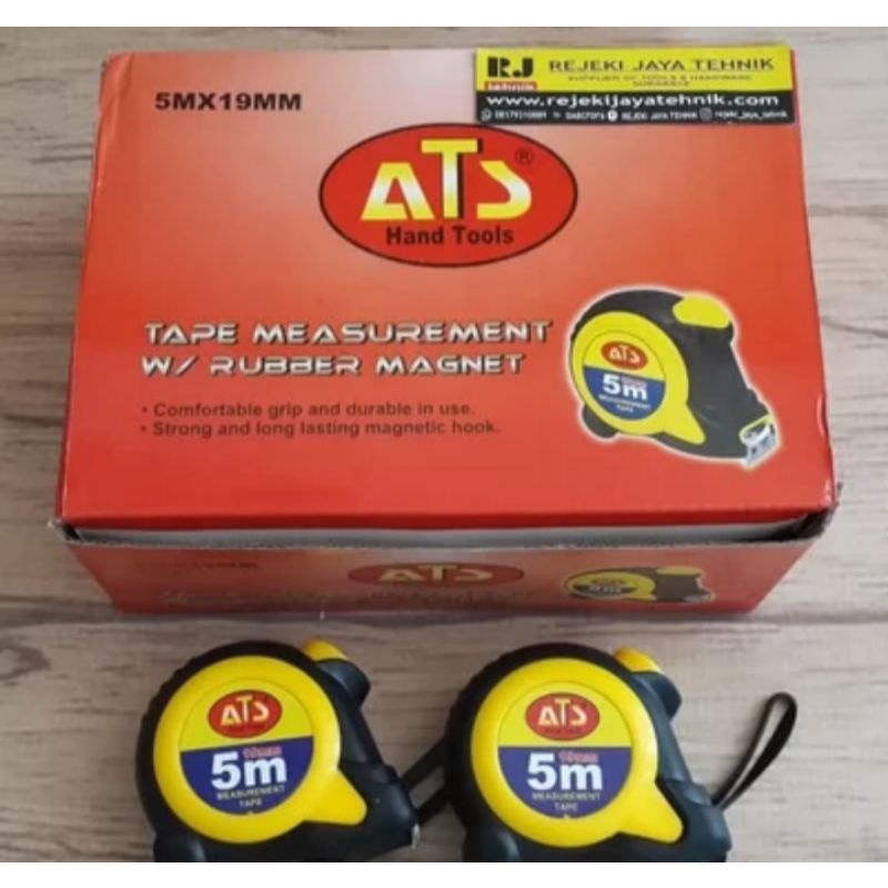 Jual Meteran Rol ATS 5 meter ATS Magnet Karet Autolock - Meter Roll ...