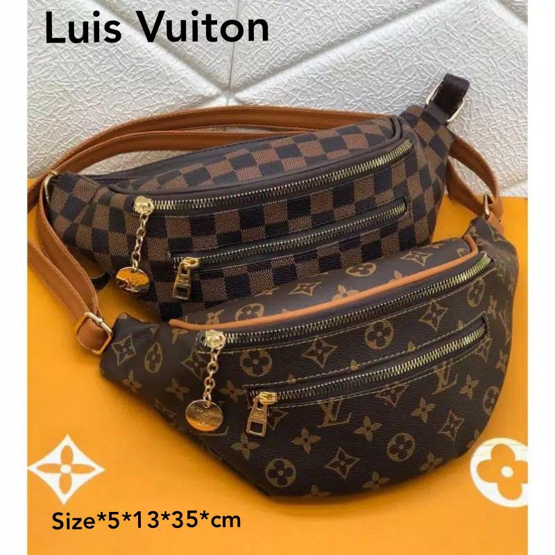 Jual WAISTBAG BUMBAG PRIA LV LOUIS VUITTON 66308-15 KULIT ASLI