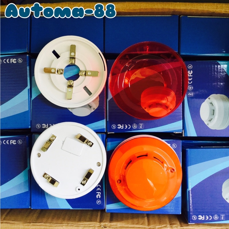 Jual Smoke detector Fire Alarm System 4 wire kabel terminal pin DC 12V ...
