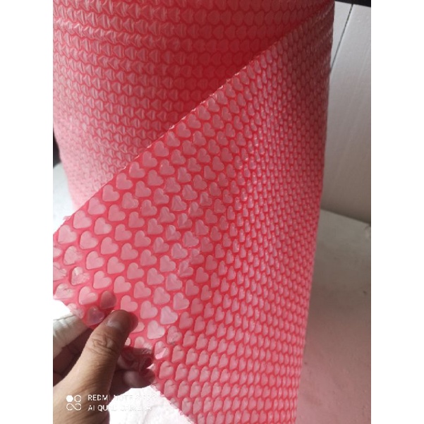 Jual Bubble Wrap Harga Per 1 METER LEBAR 62 Cm HAPPY PINK Motif Bubble ...