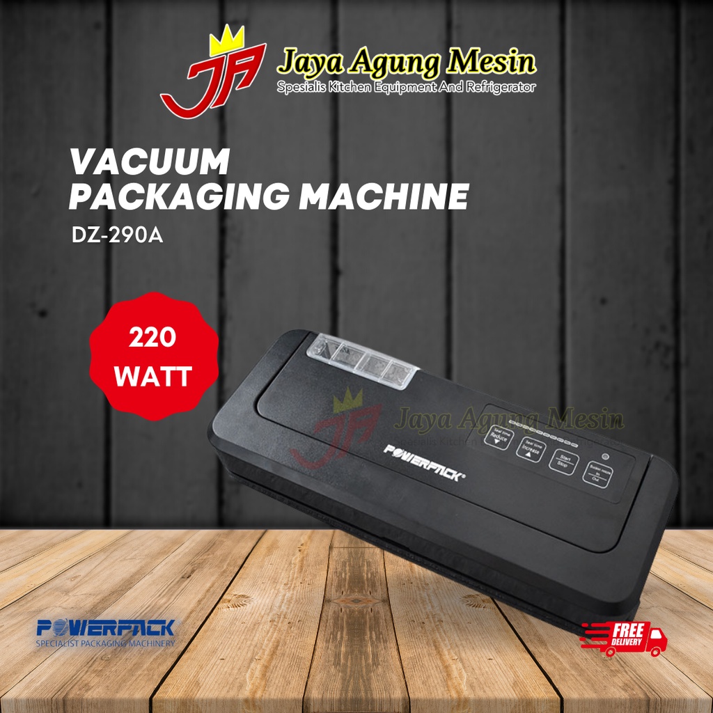 Jual Vacuum Sealer Powerpack DZ290A Black Edition Mesin vacum Makanan