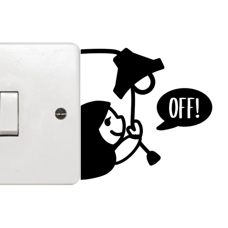 Jual LIGHT SWITCH WALL STICKER/STIKER SAKLAR/STIKER STOP KONTAK ...