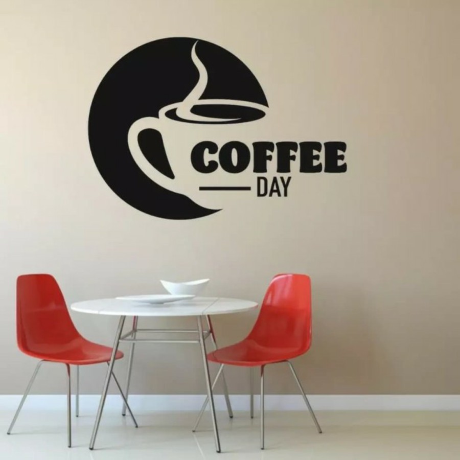 Jual Stiker Coffee Day Wall Sticker Dinding Kaca Rumah Cafe Resto