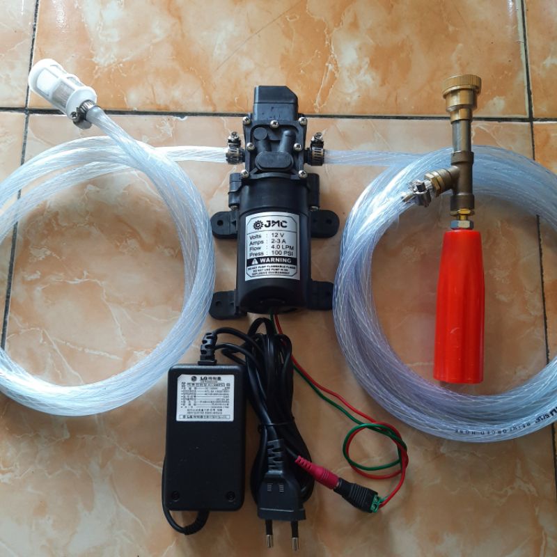 Jual Paket Lengkap Alat Pompa Air Otomatis Jmc Psi Tekanan Tinggi Dc V Cuci Motor Mobil