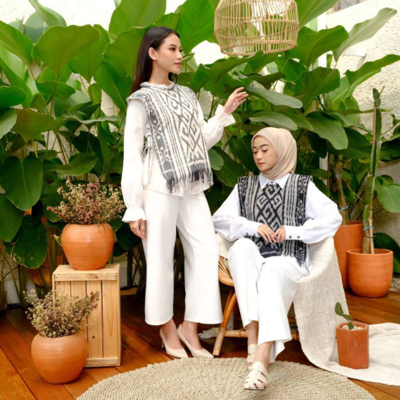 Jual Vest Outer Rumbai Unisex Tenun Troso Unik Rompi Tenun Casual Real ...