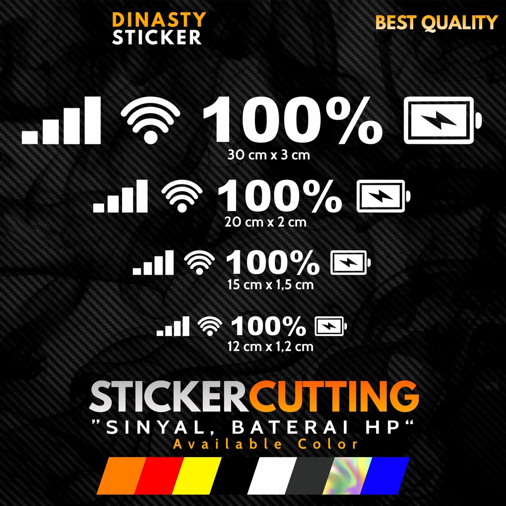 Jual STICKER STIKER CUTTING VIRAL HITS SINYAL WIFI BATERAI HP HANDPHONE ...