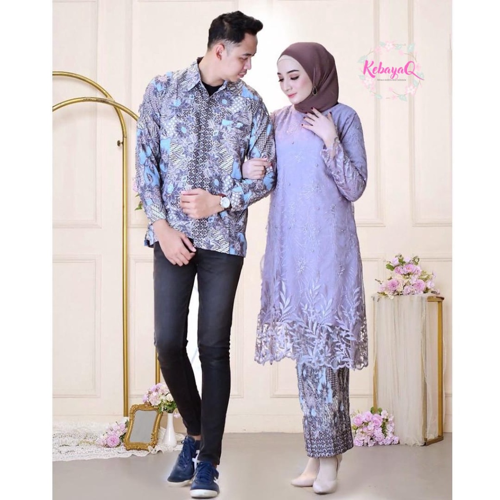 Jual KQ> KEBAYA MODERN - BAJU KEBAYA COUPLE KONDANGAN TUNIK - KEBAYA