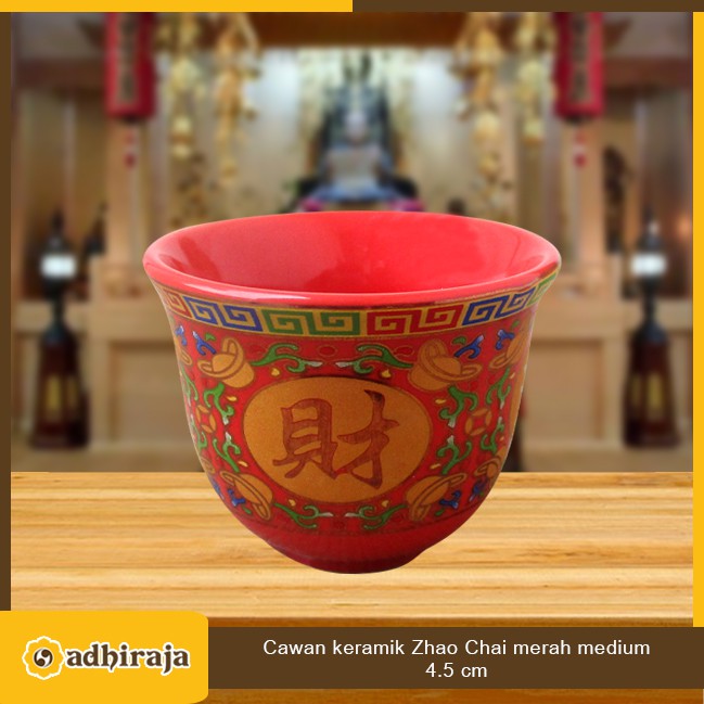 Jual Cangkir Sembahyangpuja Cawan Keramik Zhao Chai Merah Medium Shopee Indonesia 9873