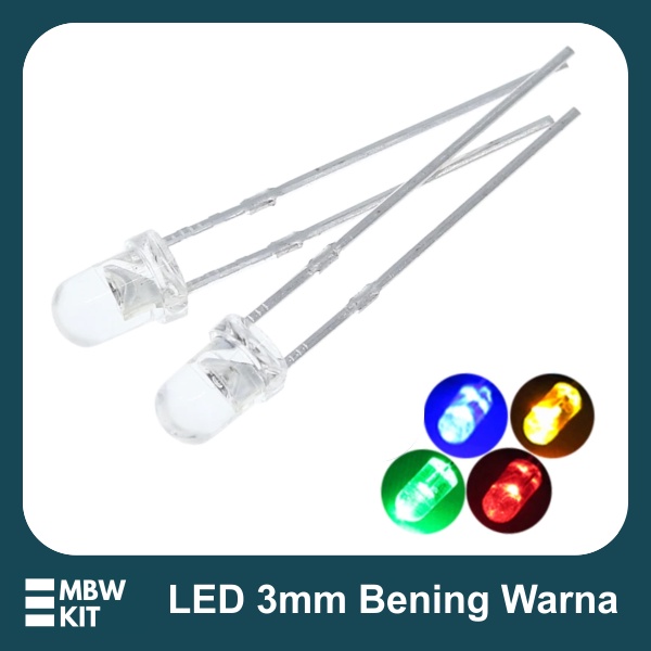 Jual LED 3mm Bening Berbagai Warna Merah Kuning Hijau Biru | Shopee ...