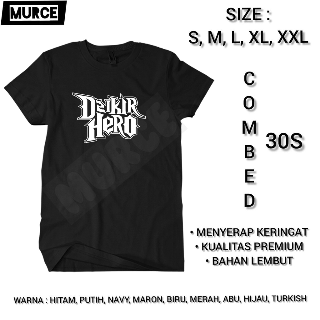 Jual Kaos Dakwah Islami Dzikir Hero Santri Muslim Islam Desain Tulisan