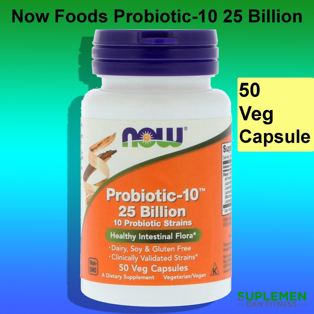 Jual Now Foods Probiotic 10 25 Billion 50 Veg Capsules 10 Probiotic