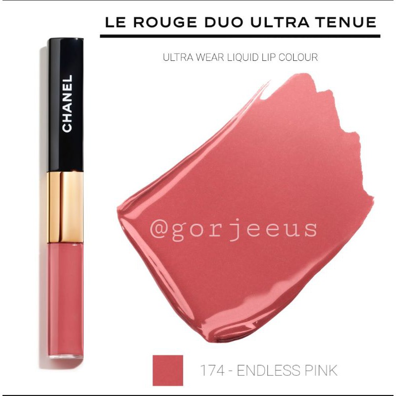 CHNL LE ROUGE DUO ULTRA TENUE LIP COLOUR Shade : 174 Endless Pink Liquid  lip color yang AWETTT bangett, MATTE finish, TRANSFER PROOF…