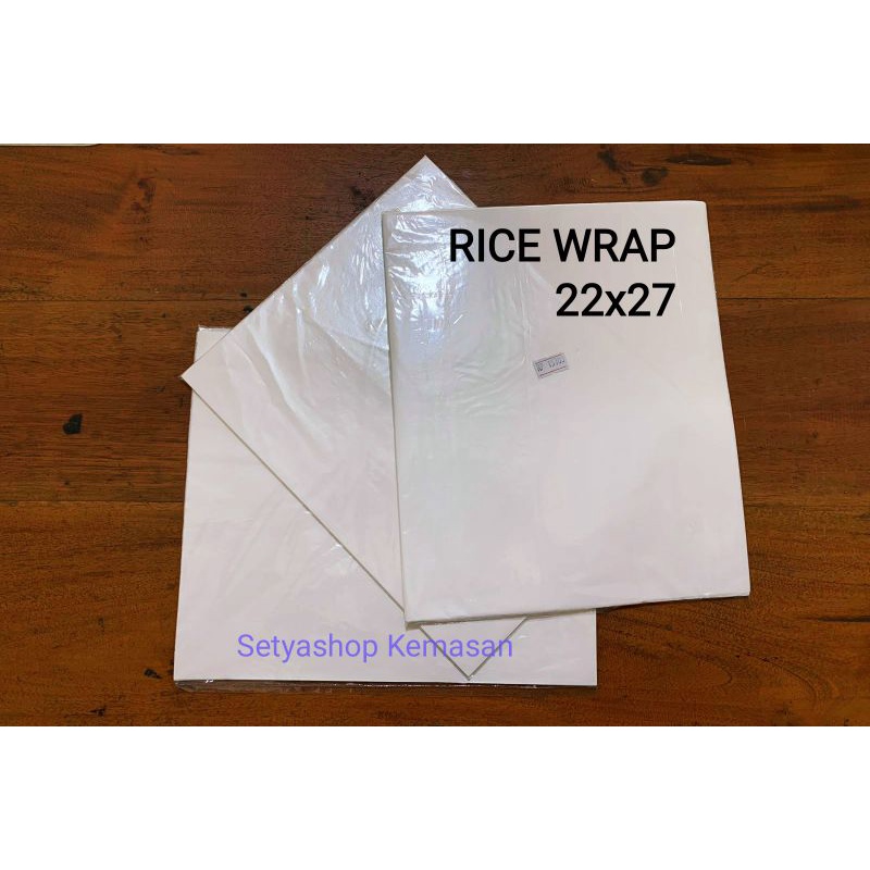 Jual Kertas Nasi Wrap Rice Pembungkus Kfc Isi 100 Shopee Indonesia 1385