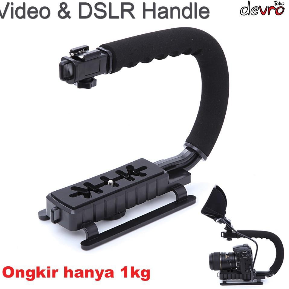 Jual Kamera Stabilizer Grip Video Handle C Shape for DSLR GoPro Xiaomi