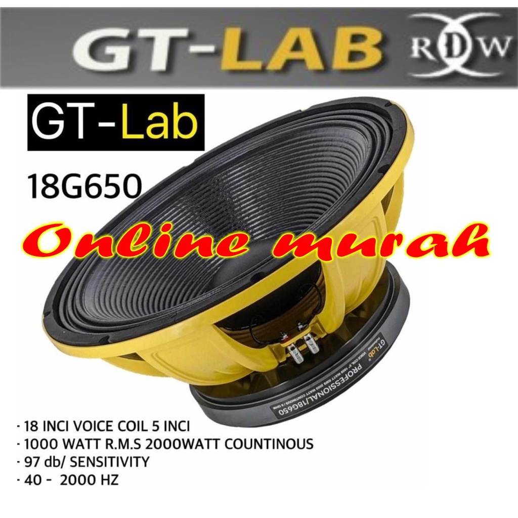 Jual speaker komponen gt lab 18g650 rdw GT LAB 18ins 18G650 Voice Coil