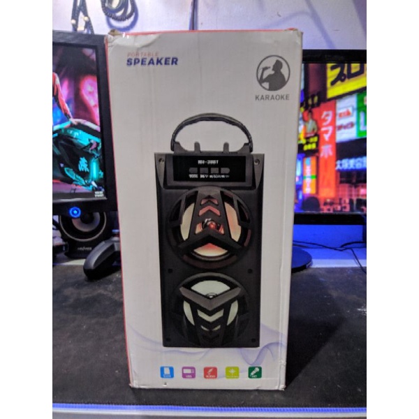 Jual Speaker Karaoke Bluetooth Kisonli Dual Bass MH-38bt +Mic Karaoke ...