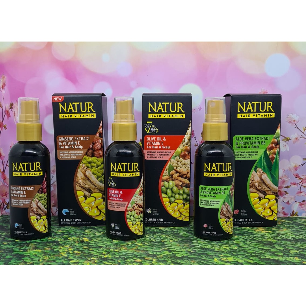 Jual NATUR HAIR VITAMIN SERIES / VITAMIN RAMBUT/ HAIR VITAMIN 80ML ...