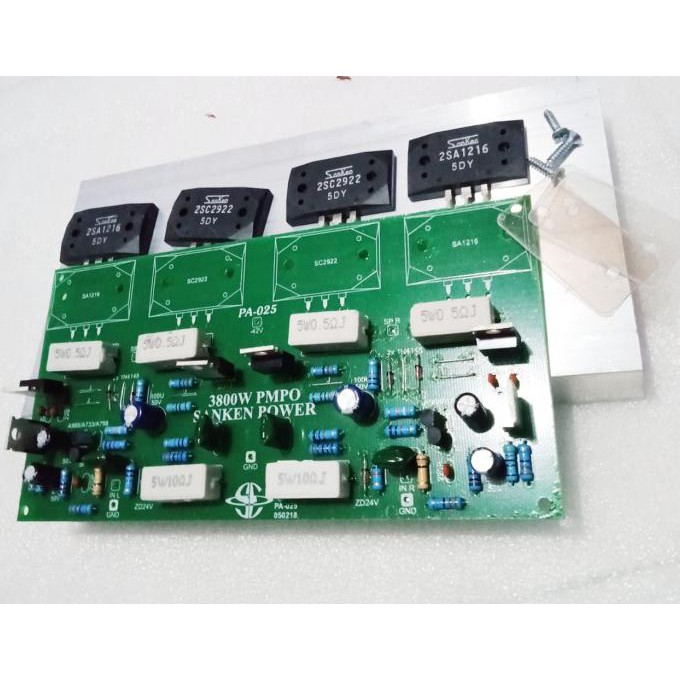 Jual Paket Power Amplifier 3800W Pmpo Stereo Pcb Fiber Siap Rakit