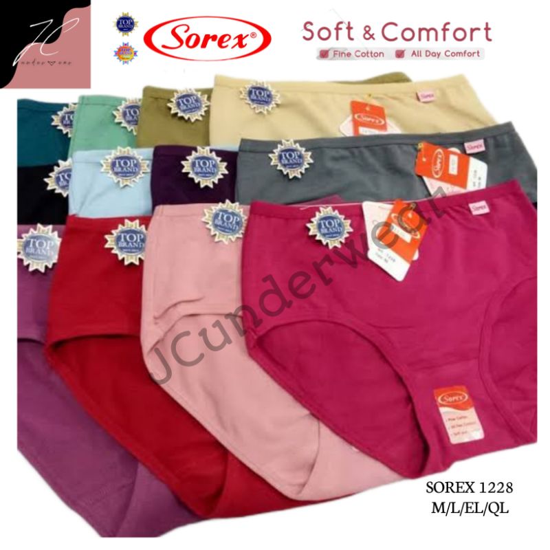 Jual (6pcs) SOREX 1228 SOFT & COMFORT ORIGINAL 100% CELANA DALAM WANITA