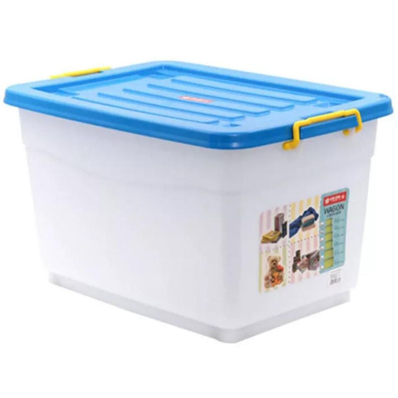 Jual Lion Star Wagon 40 container box kotak plastik beroda 40 liter ...