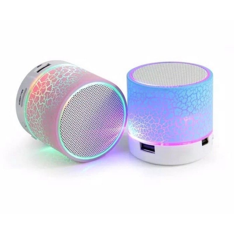 Jual Speaker Bluetooth Retak LED BT Audio Bulat Kecil Lampu Music MP3