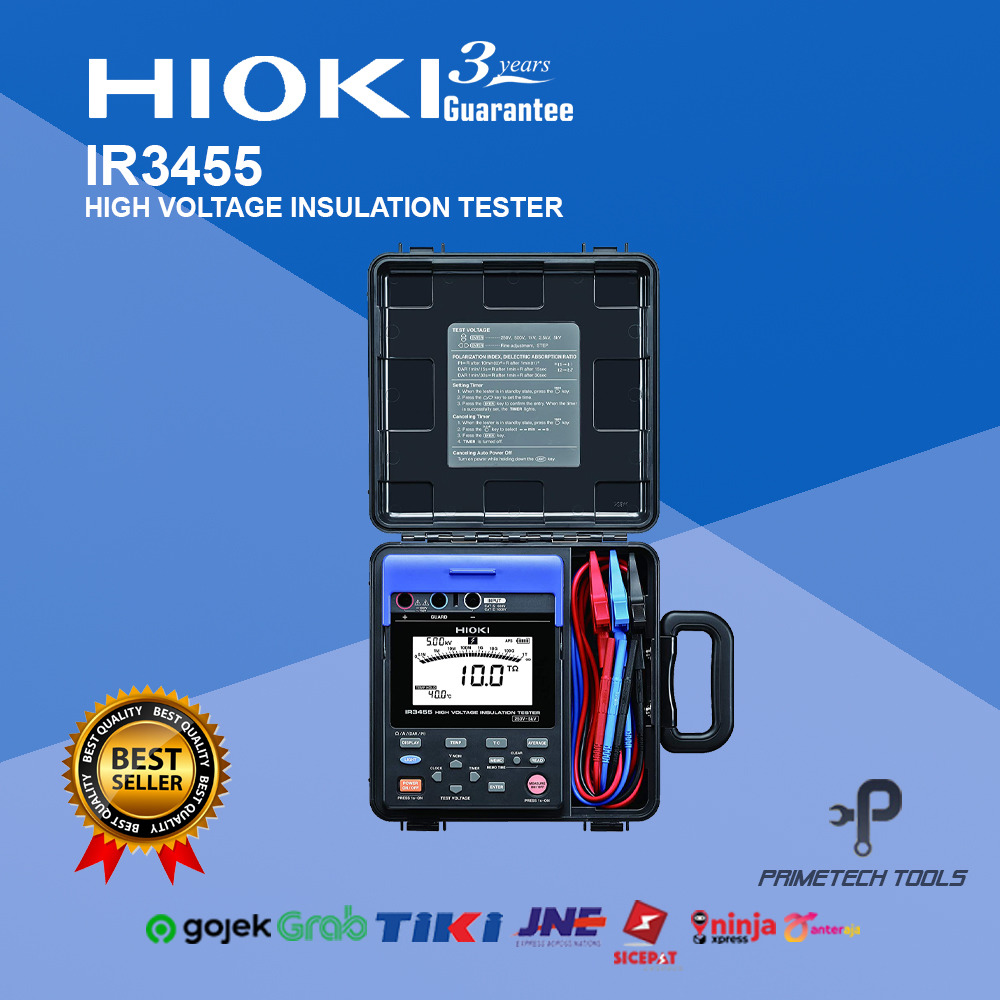 Jual HIOKI IR3455 HIGH VOLTAGE INSULATION TESTER 5KV ORIGINAL JAPAN