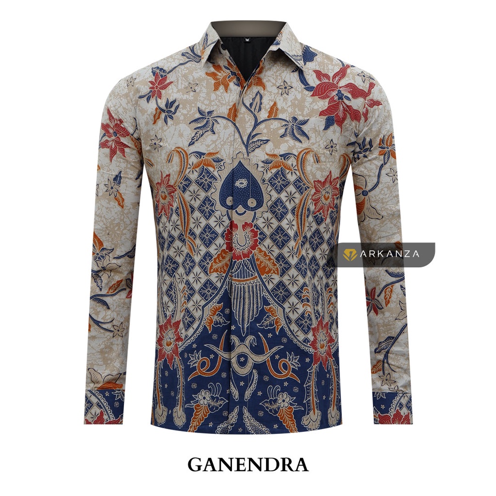 Jual BATIK ARKANZA Motif GANENDRA LAWAS Hem Atasan Kemeja Baju Batik ...