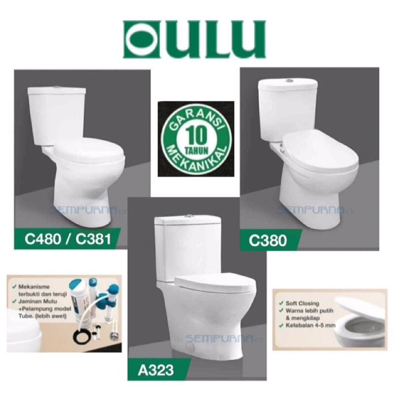 Jual Kloset Closet Closed Klosed Toilet Wc Duduk Soft Close Closing Dual Flush Oulu C A