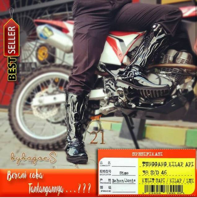 Jual P21 / SEPATU TUNGGANG LANTAS / KILAP API | Shopee Indonesia