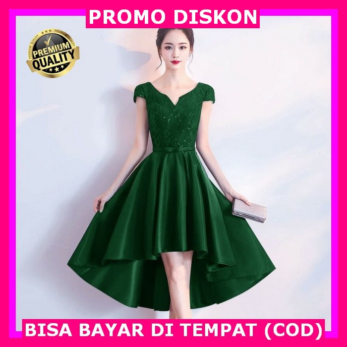 Jual Baju Dress Pesta Natal Wanita Remaja Korea Party Kondangan Murah ...