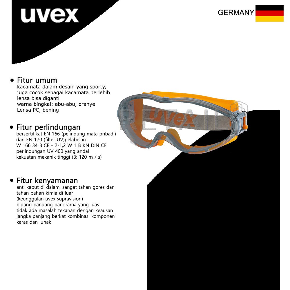 Jual Kacamata Safety 9302245 Ultrasonic Goggles (Uvex) | Shopee Indonesia