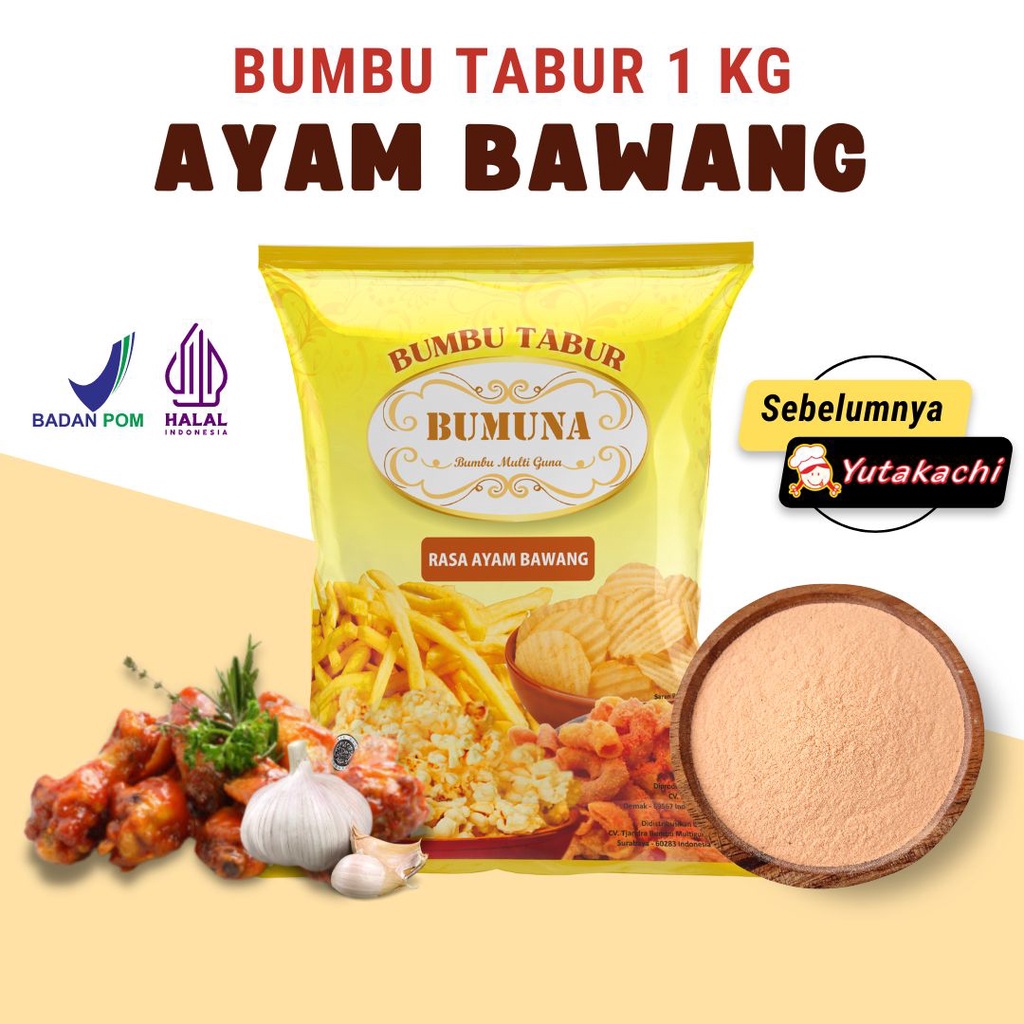 Jual Bumbu Tabur Ayam Bawang 1Kg Bumuna/ Premium Bubuk Tabur Bumbu ...