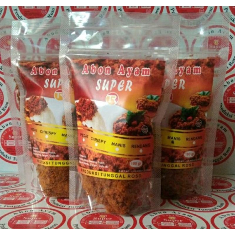 Jual Abon Ayam Crispy Tunggal Roso Kemasan Pouch Shopee Indonesia