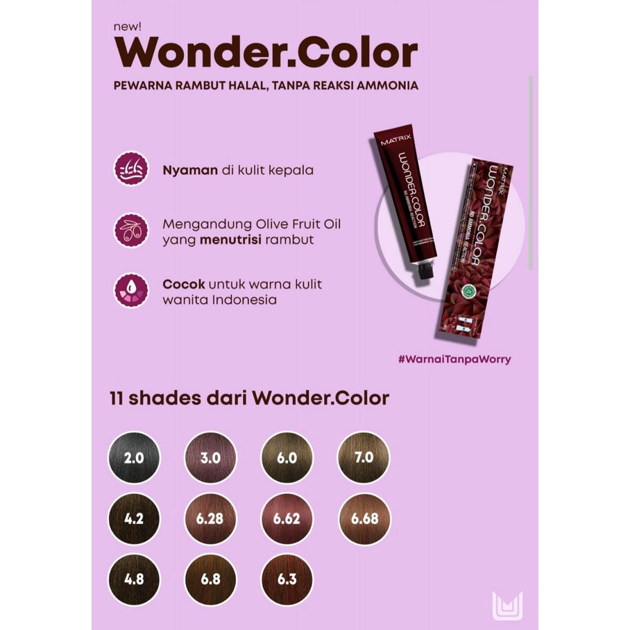 Jual MATRIX Wonder Color 90g | No Ammonia Reaction | Semir | Shopee ...