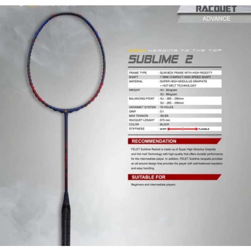 Jual Raket FELET Sublime 1 Sublime 2 | Shopee Indonesia