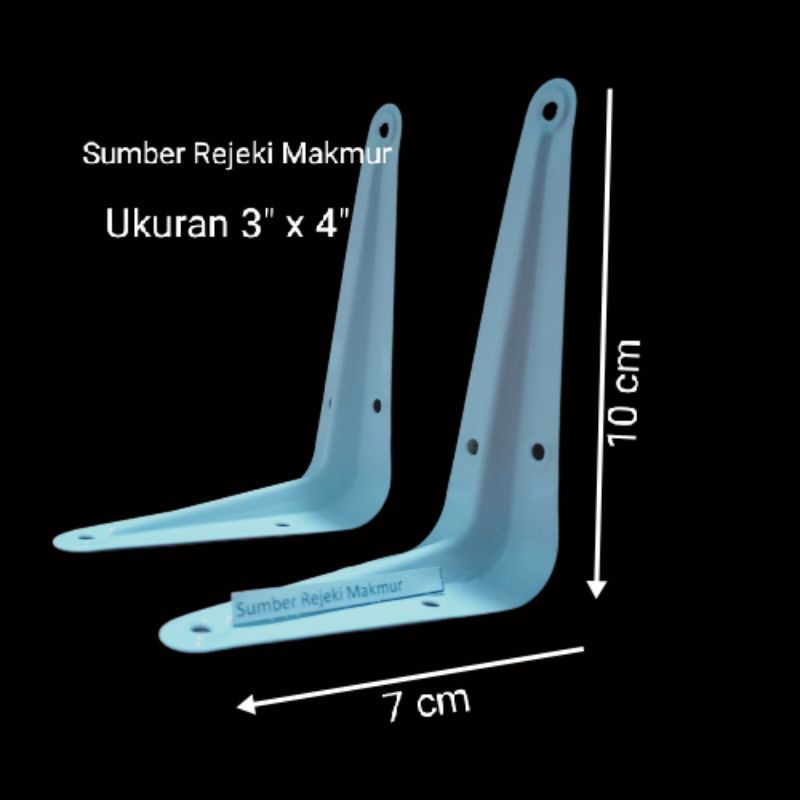 Jual Siku Rak Besi L Putih 3x4 Inch l Shelf Bracket l Penyangga Ambalan ...