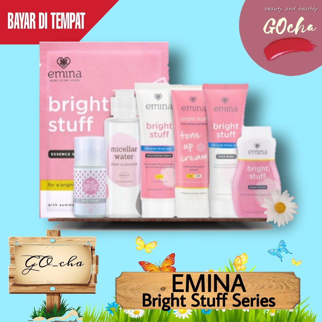 Jual EMINA BRIGHT STUFF ALL VARIAN pencerah toner face wash ...