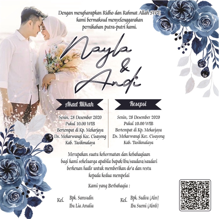 Jual Cetak Undangan Besek Pernikahan/Khitan/Aqiqah Murah Rustic Modern ...