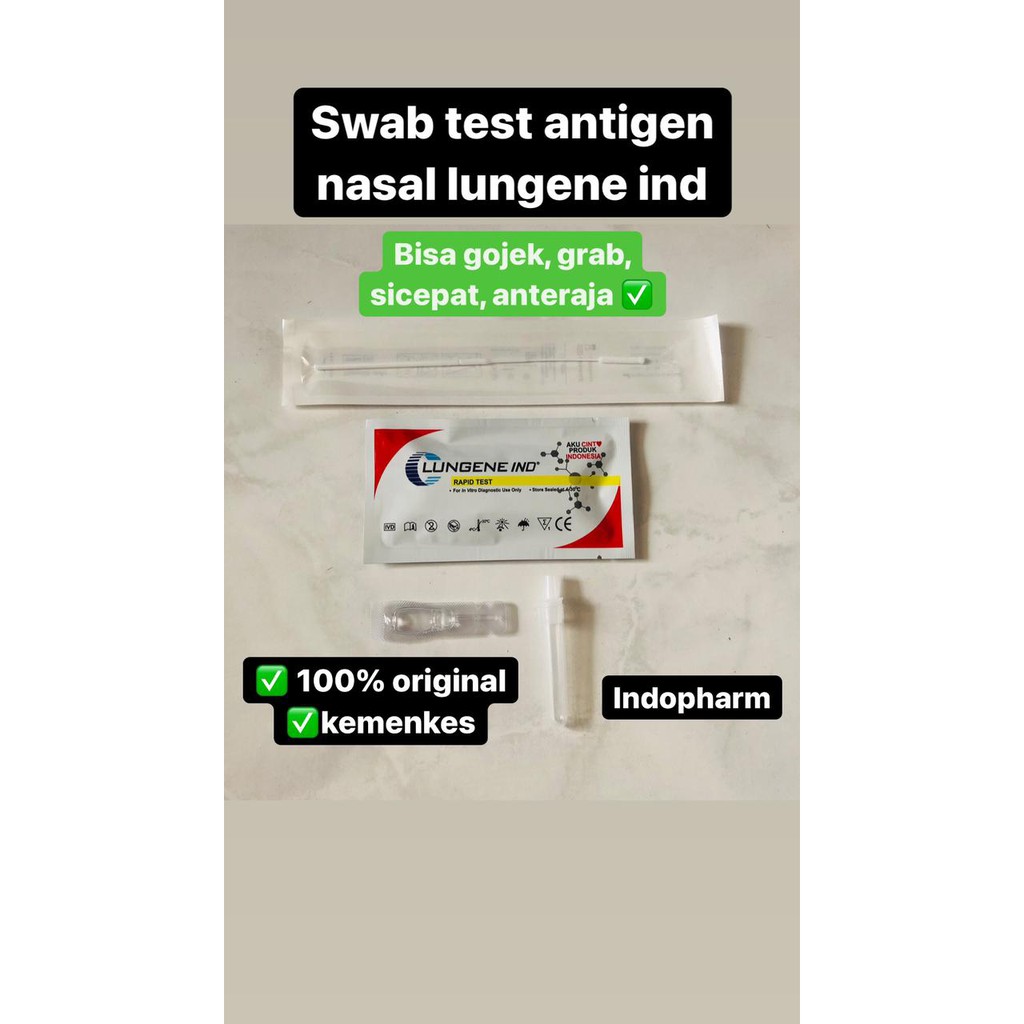 Jual CLUNGENE IND SWAB ANTIGEN COVID 19 RAPID TEST MANDIRI ORIGINAL ...