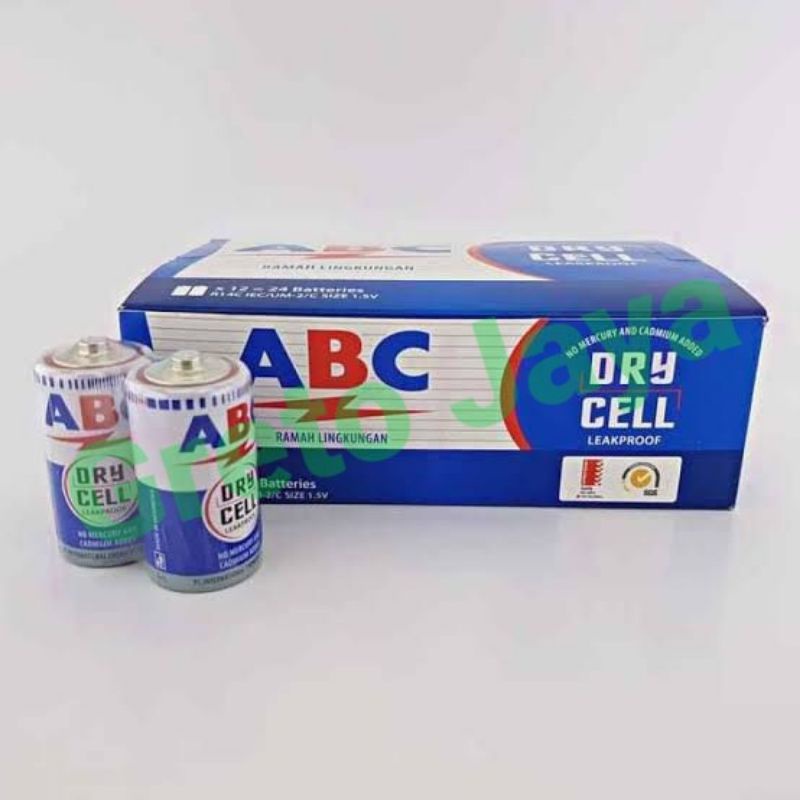 Jual Baterai ABC Tanggung Tipe C Type Ukuran R14 Sedang Batrai Size R ...